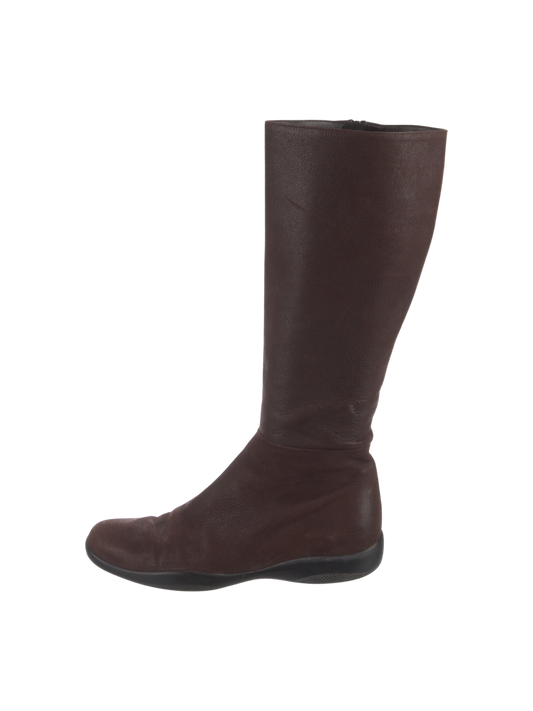 Prada Brown Leather Sport Boots