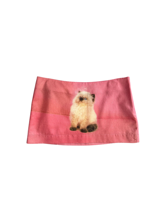 Ashley Williams Pink Cat Miniskirt