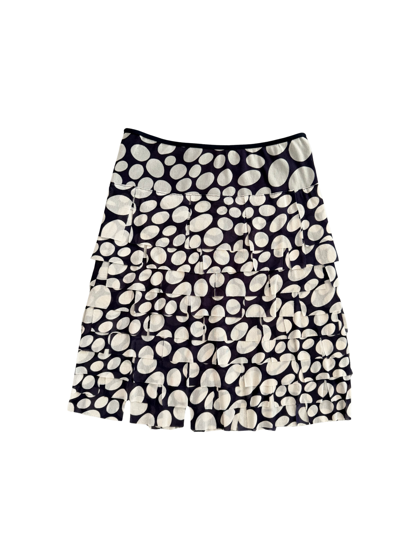 Vivienne Tam Polka Dot Layered Panel Mesh Skirt